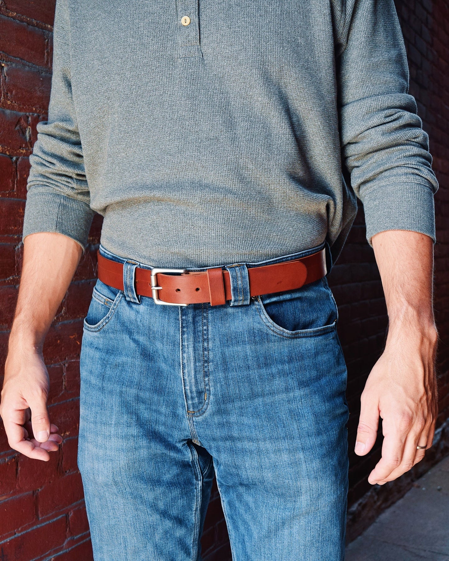🔥100% Handmade Full-grain Buffalo Leather Belt (𝐉𝐚𝐤𝐞 𝐖𝐢𝐥𝐬𝐨𝐧 𝐇𝐚𝐧𝐝𝐦𝐚𝐝𝐞®) - BUY 2 FREE SHIPPING - Dark Brown / 32-36
