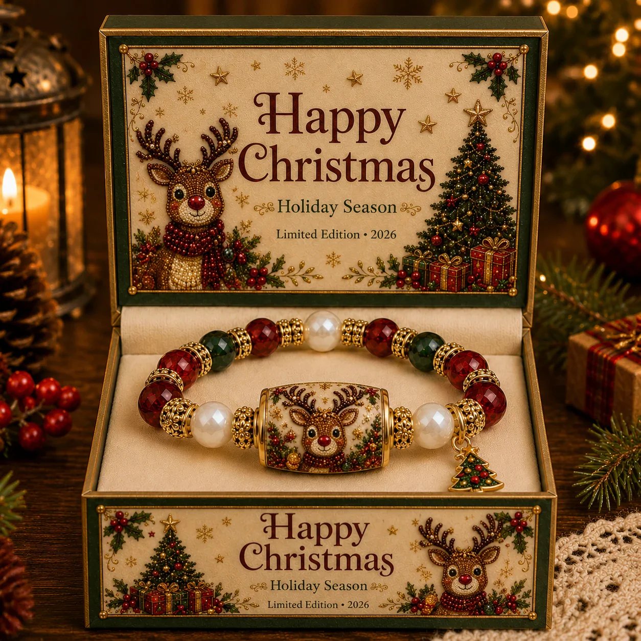 💥 Last Day 49% OFF – 🎄  Christmas Magic Collection Bracelet – Limited Edition Holiday Charm Bracelet