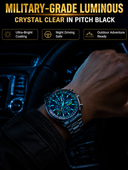 ⌚ Swiss Pilot Watch｜Authentic Swiss‑handcrafted, microscope‑calibrated movement, lifetime‑no‑replace solar movement, professional 20ATM waterproof 💧