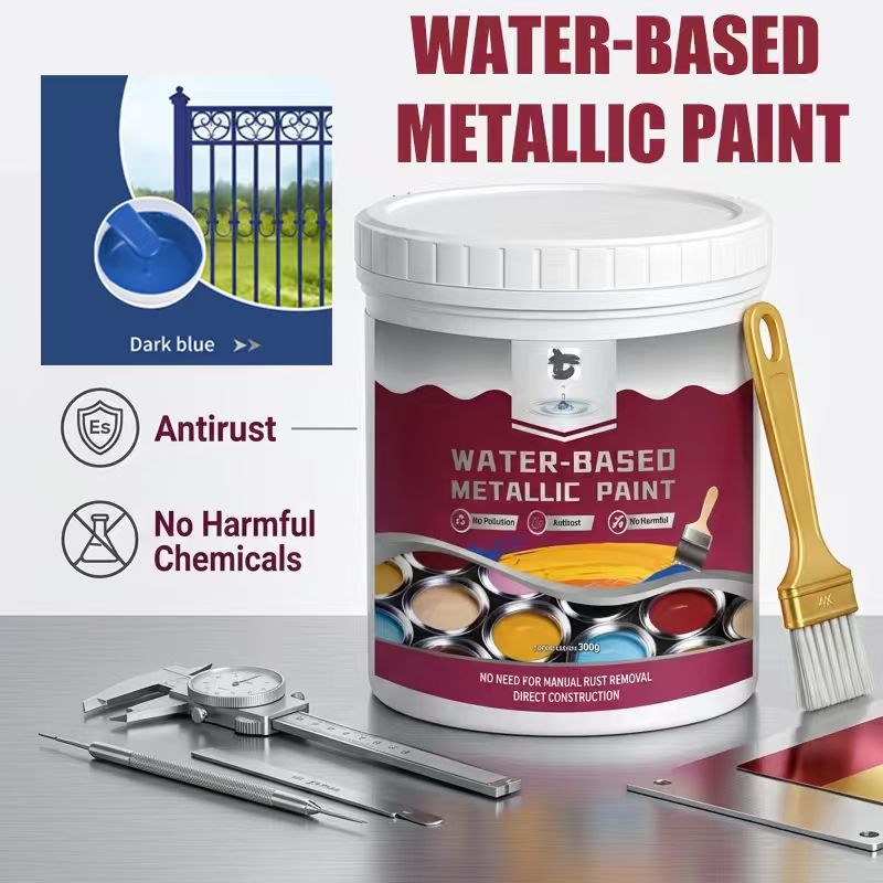 【100% Water-Based Eco Formula】2-in-1 Black Rust Reformer Paint | 60-Sec No-Sanding Rust Melt