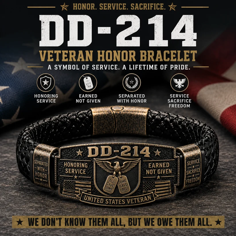 100% Handmade DD-214 Veteran Honor Bracelet