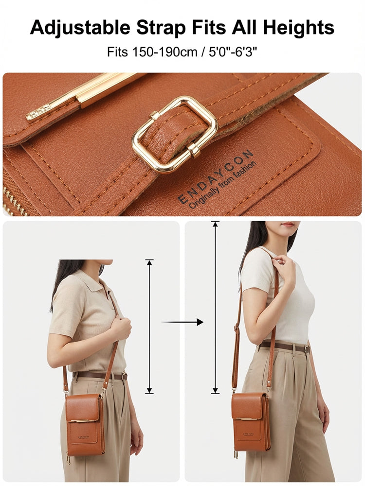 【Multi-Functional Touchscreen Zipper Pouch】Smart Touch Crossbody: 1S access to phone, No more dropped screens!