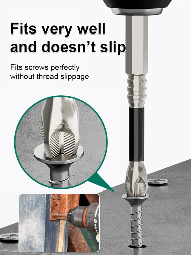 🔧Powerful magnetic drill bit set, repairs rusty screws in just 5 seconds, industrial-grade durability, limited time offer🔥