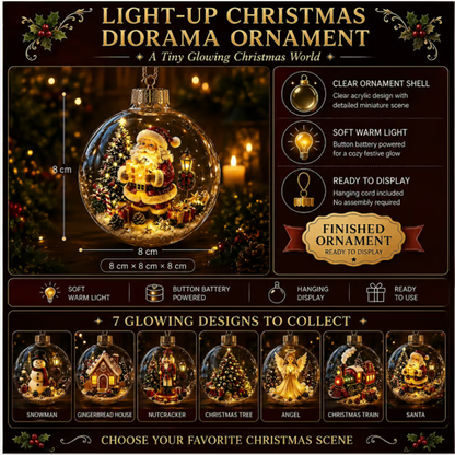 🔥LAST DAY 50% OFF - 🎄Glowing Christmas Diorama Ornament – A Tiny Winter World in Your Hands