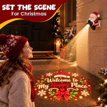 🔥✨Hot Sale🎅 Santa Christmas Welcome Projector – Festive Holiday Doorway Light with Remote Control ✨