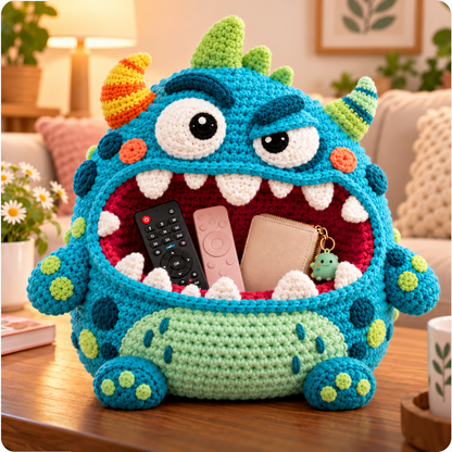 🔥 Last Day 49% OFF-Clutter Munchers Hungry Monster DIY Crochet Storage Buddies 👾🧶