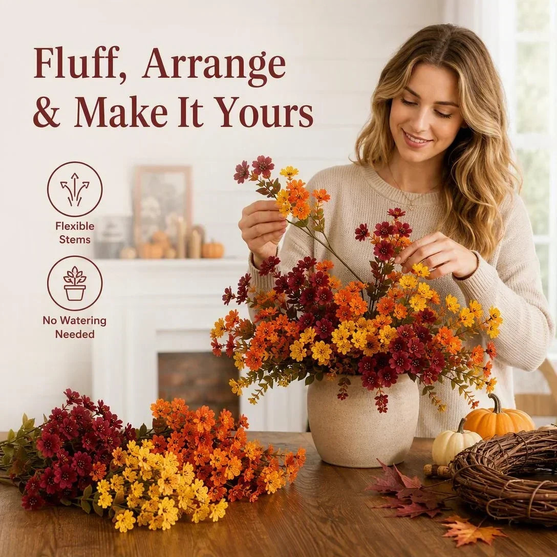 🎁  Last Day 50% OFF - Fall Artificial Flowers For Halloween &amp; Autumn Decor