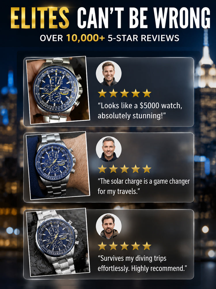 ⌚ Swiss Pilot Watch｜Authentic Swiss‑handcrafted, microscope‑calibrated movement, lifetime‑no‑replace solar movement, professional 20ATM waterproof 💧