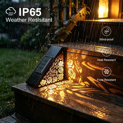 🔥Buy 1 Get 1 Free🔥Solar Step Lights – IP65 Waterproof, Gradient + Warm White Glow, Auto On at Dusk
