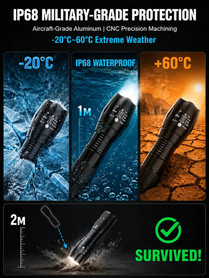 🔥Hot Sale🔦High Power Zoomable White Laser Flashlight