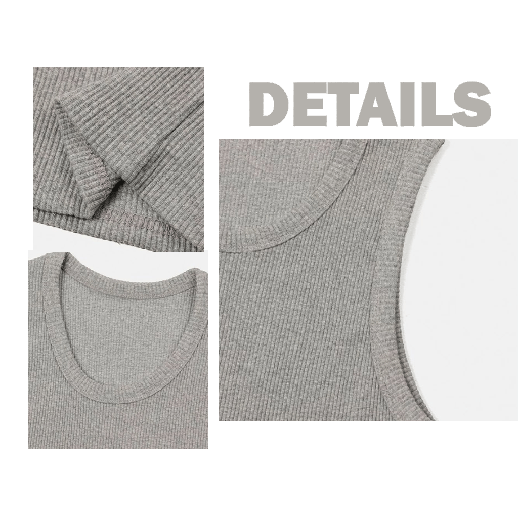🔥Men's  Wide Strap Ribbed Tank Top