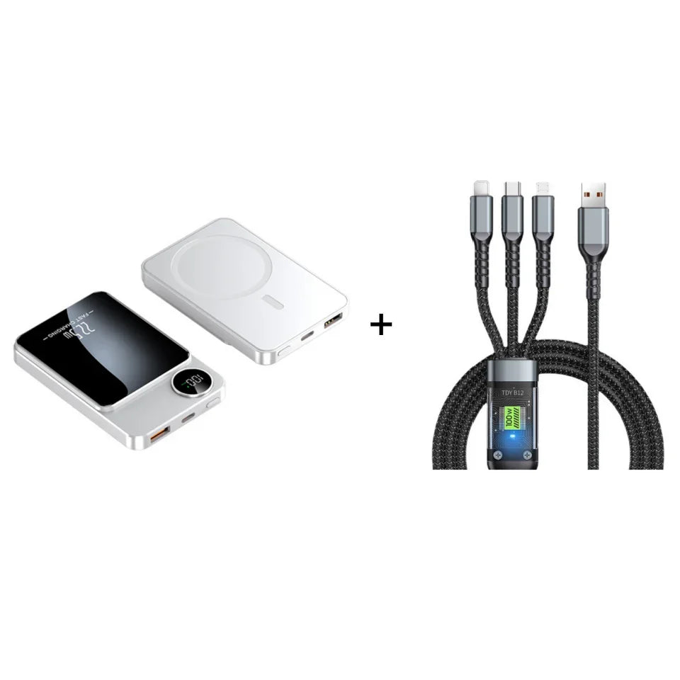🔋✨Professional Magnetic Charger for Travelers & Professionals 🧲| 22.5W Wired & 15W Wireless | 10,000 mAh | Fast Delivery💥