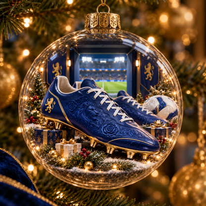 🎄Keep the Blue Flag Flying High Light-Up Football Heritage Diorama Ornament
