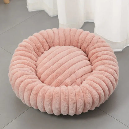 🎉 2026 Sale — Over 52,000 Sold! 🐾 Ultra-Soft Round Calming Cat & Dog Bed – Raised Rim Design 🛌