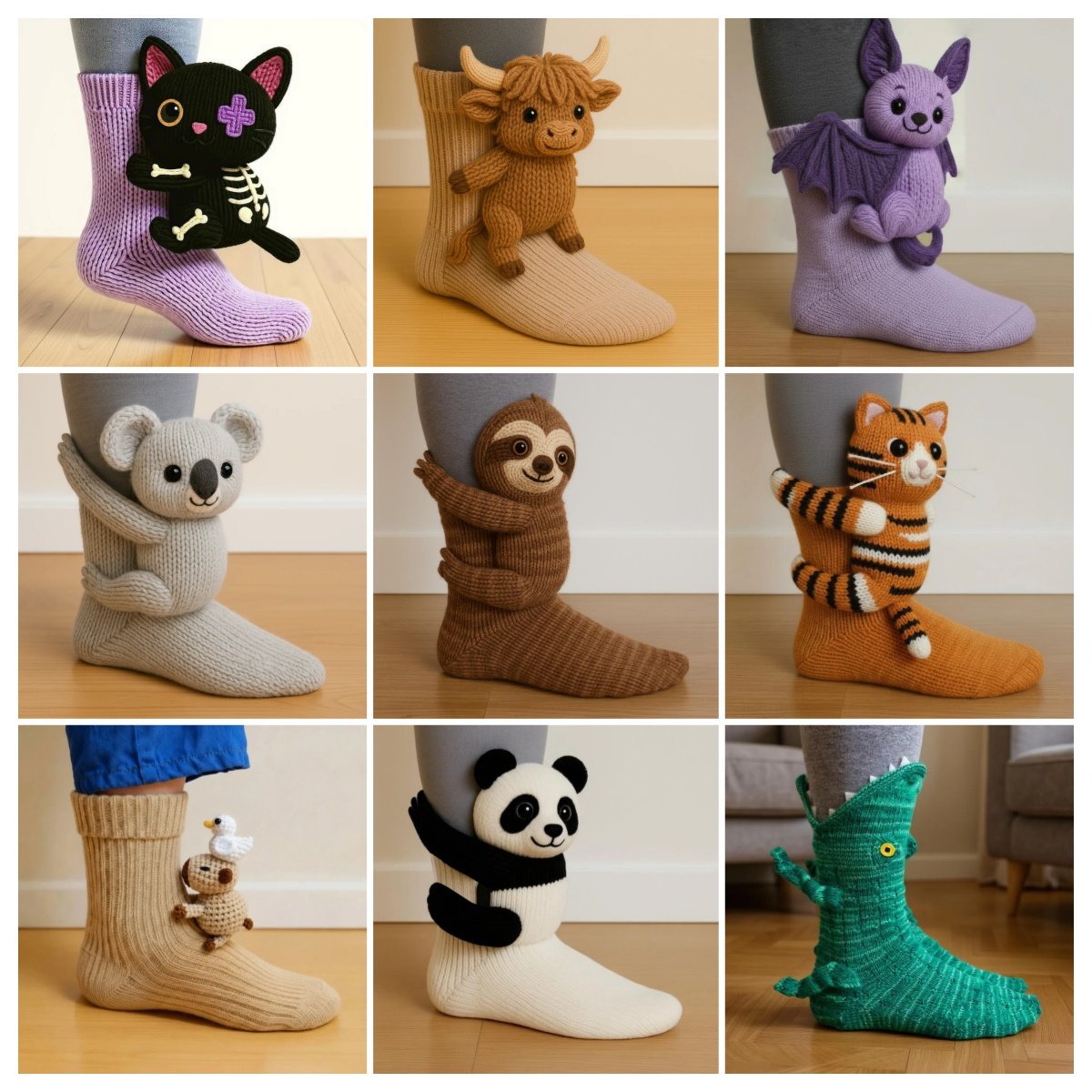 🎅Limited Sale 53% Off 🎄3D Knit Animal Socks
