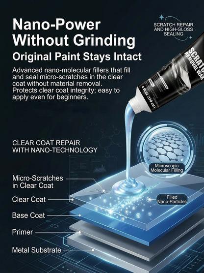 Scratch Eraser: Deep Repair Wax for Car Paint Scratches-Easy Application, Quick Drying & Invisible Finish 🔧