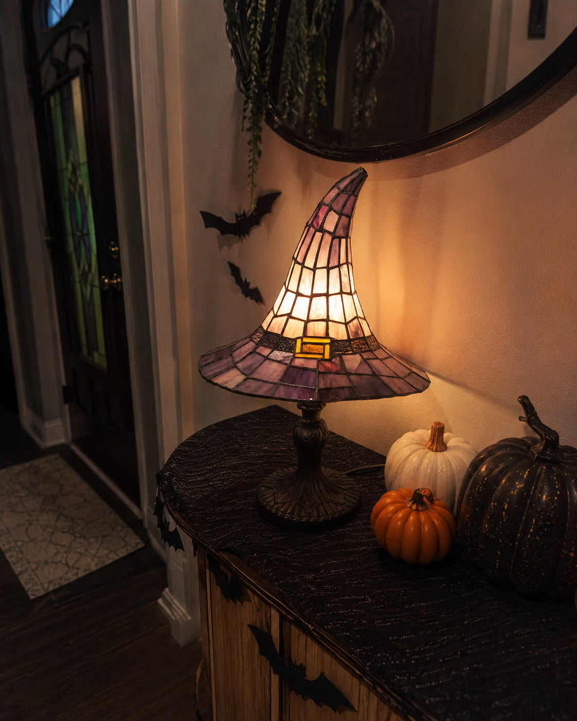 🧙‍♀️ Stained-Resin Witch Hat Lamp – Enchanting Gothic Ambient Light