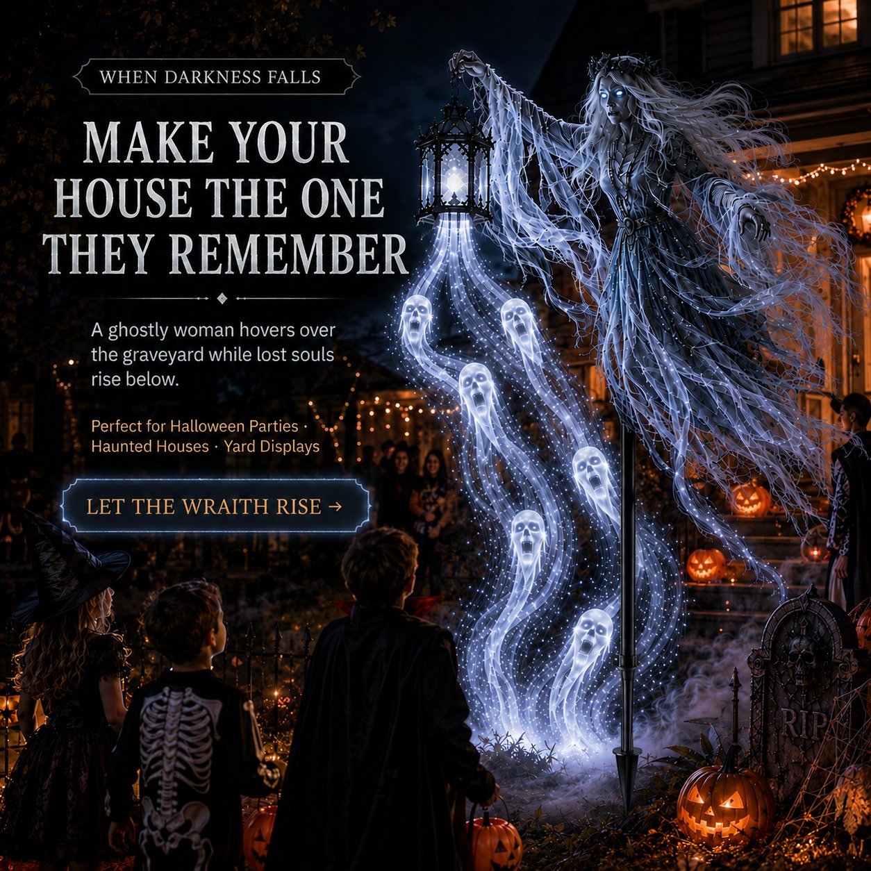 🔥Today 59% OFF🎁 - 💀Halloween Ghostly Animated Cemetery Lights
