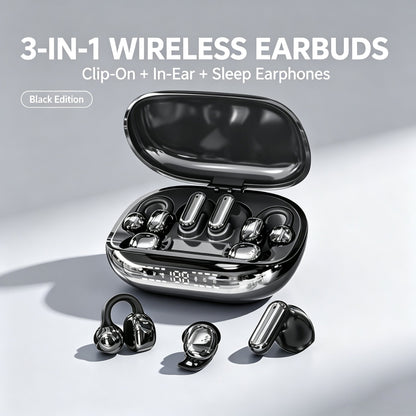 3-in-1 Bluetooth Wireless Earbuds with Chargeable Power Bank Case