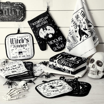 12-Piece Halloween Kitchen Decor Towel and Oven Mitt Set🧤