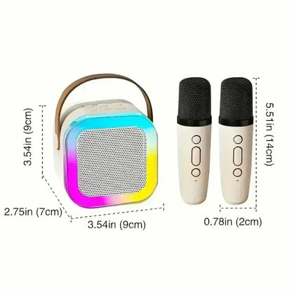 🔥🔥🔥Hot Sales of The Season - K12 Portable Bluetooth Karaoke Speaker System with Microphones