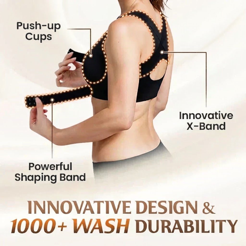 ✨50% OFF NOW! 👙 Front Closure Cross-Back Wireless Posture Bra – Ultra Push-Up, All-Day Comfort & Natural Lift for a Slimmer, Taller Silhouette 💖