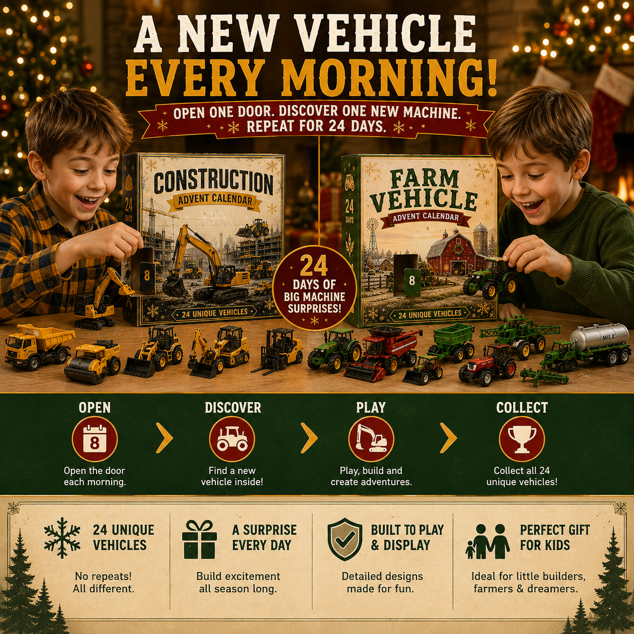 🎄 24-Day Vehicle Advent Calendar