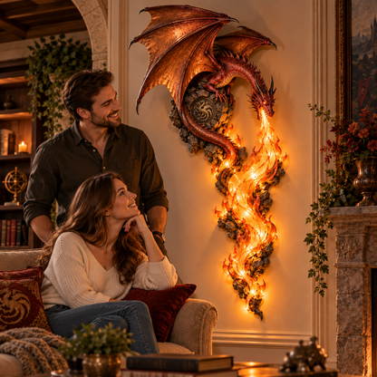 🔥Last Day 49% OFF -🐉 Dragonfire Guardian  Wall Sconce – A Legendary Flame Awakens On Your Wall 🔥