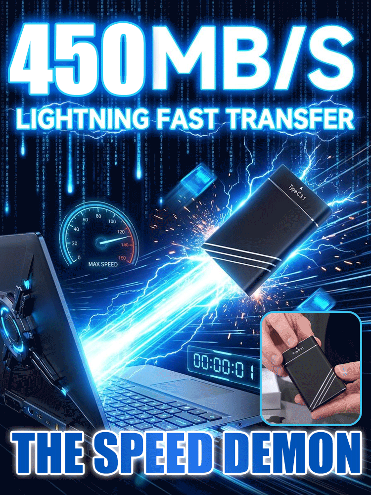 🔥High-speed SSD solid-state portable hard drive