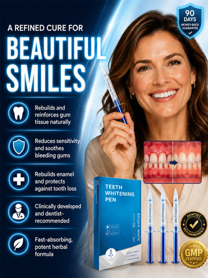 【Restore youthful vitality and smile】Teeth repair whitening gel，7x deeper penetration repairs gums, restoring a youthful, white smile in 7 days!