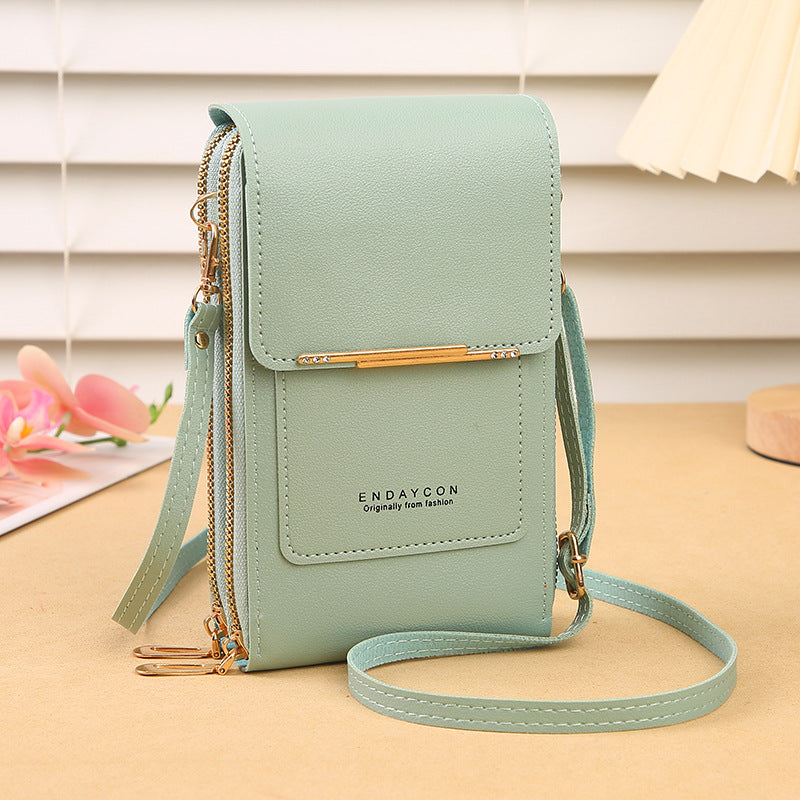 🔥【Multi-Functional Touchscreen Zipper Pouch】Smart Touch Crossbody: 1S access to phone, No more dropped screens!