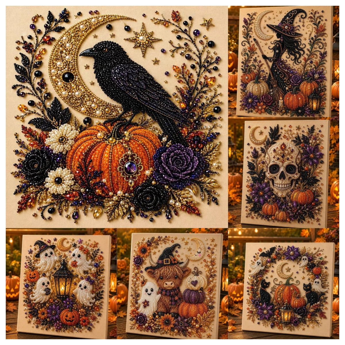 🔥 Last Day 49% OFF – 👻✨ Halloween Pearl Art DIY Kit – Turn Tiny Pearls into Spooky-Cute Magic (📦Buy 2 Free Shipping)