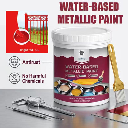 【100% Water-Based Eco Formula】2-in-1 Black Rust Reformer Paint | 60-Sec No-Sanding Rust Melt