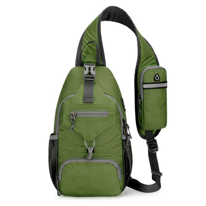 🌟 Packable Small Crossbody Sling Backpack with Side Pouch - ✨ Perfect for Hiking and Traveling