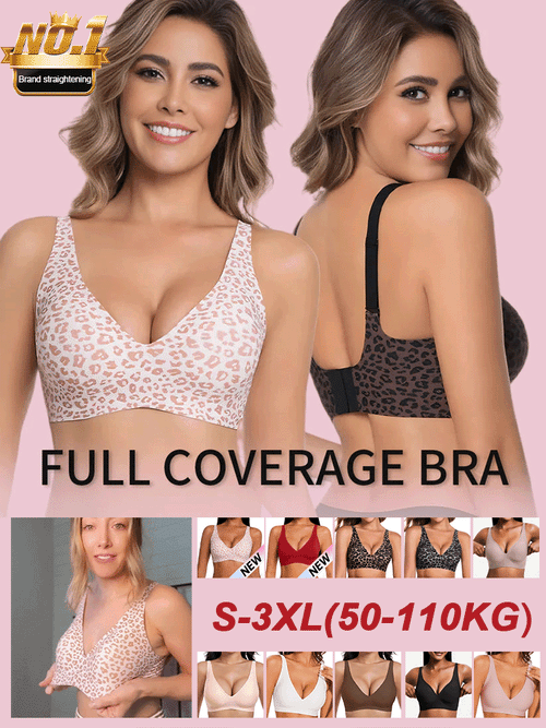 Seamless Wireless Full-Coverage Bra