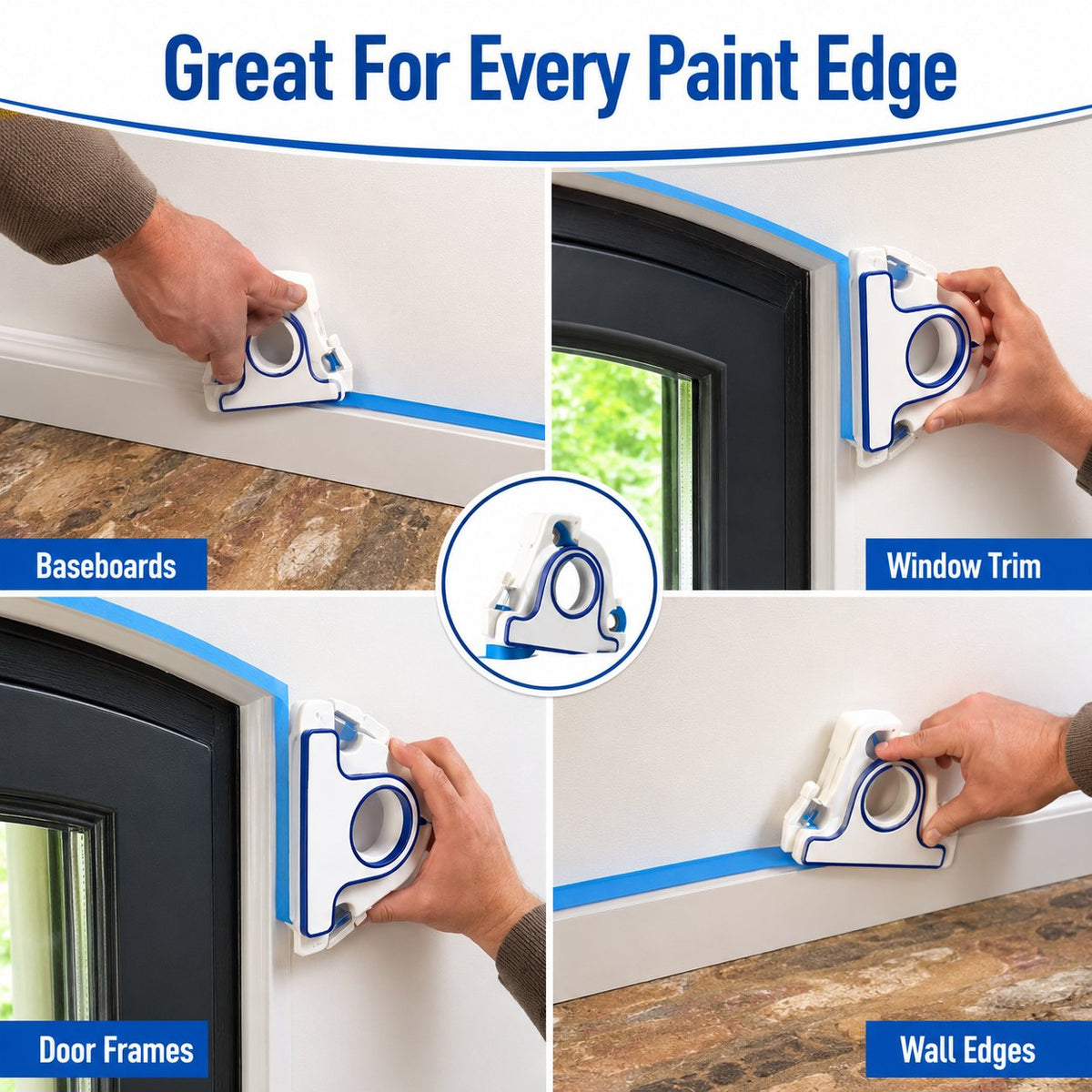 Easy Painter’s Tape Applicator Tool.Tape faster. Cut cleaner. Paint with straighter edges.