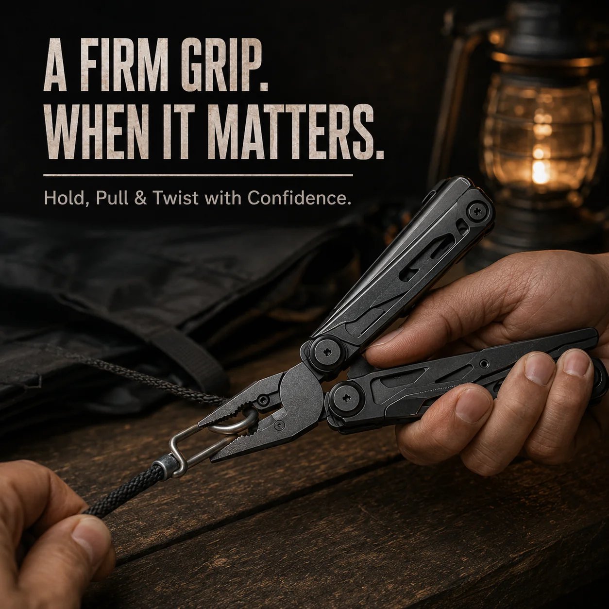 🚀16-in-1 Multitool with Large Scissors | Compact Outdoor Tool for Camping & Repairs