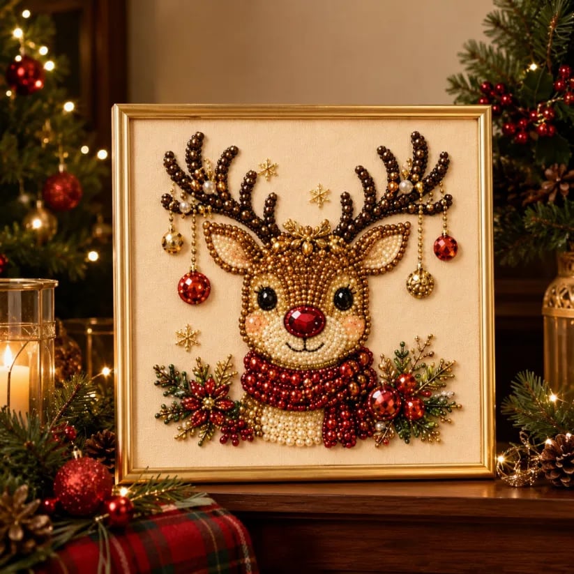 🌲DIY Pearl Diamond Painting Art  Christmas Series Kit -🧘Relaxing & Beginner-Friendly
