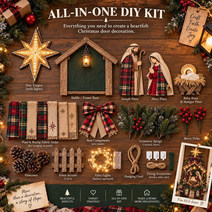 🔥Buy 2 Get 20% OFF🔥DIY Lighted Christmas Nativity Scene Door Hanging Kit 🎄