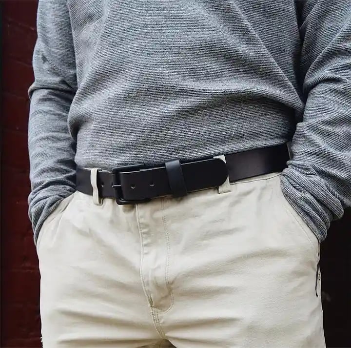 🔥100% Handmade Full-grain Buffalo Leather Belt (𝐉𝐚𝐤𝐞 𝐖𝐢𝐥𝐬𝐨𝐧 𝐇𝐚𝐧𝐝𝐦𝐚𝐝𝐞®) - BUY 2 FREE SHIPPING - Dark Brown / 32-36