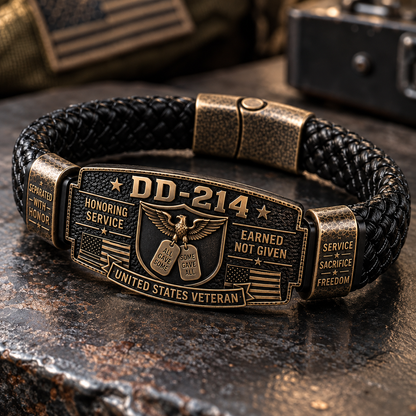 100% Handmade DD-214 Veteran Honor Bracelet