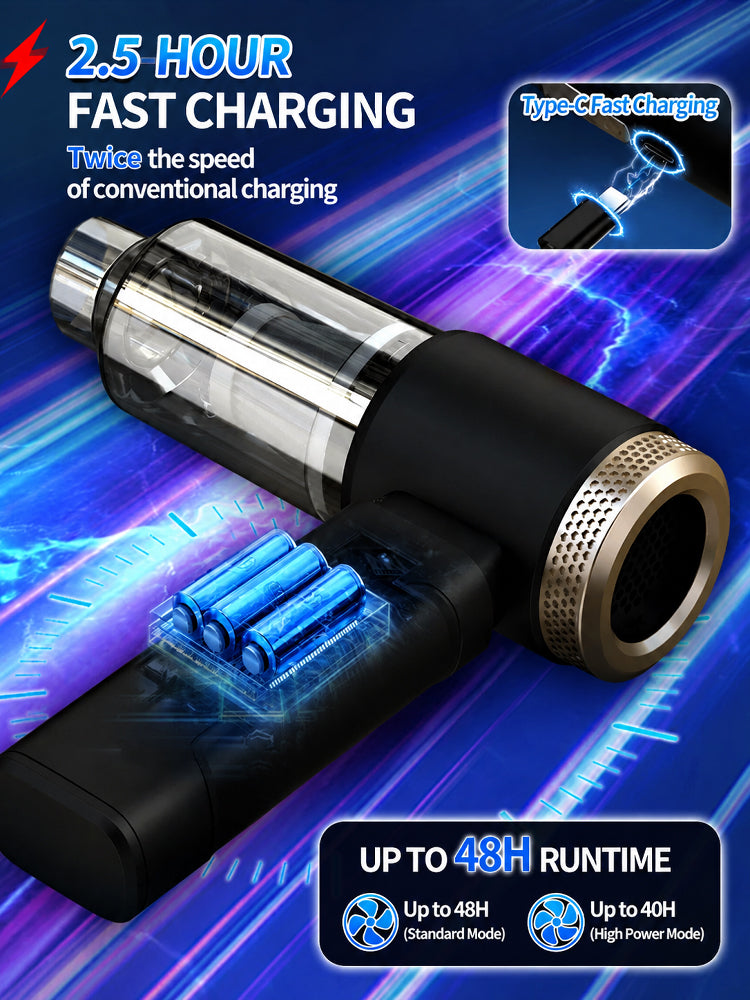 🚀 3-in-1 Car Vacuum: 3s to Clean & Inflate, No more messy seats!