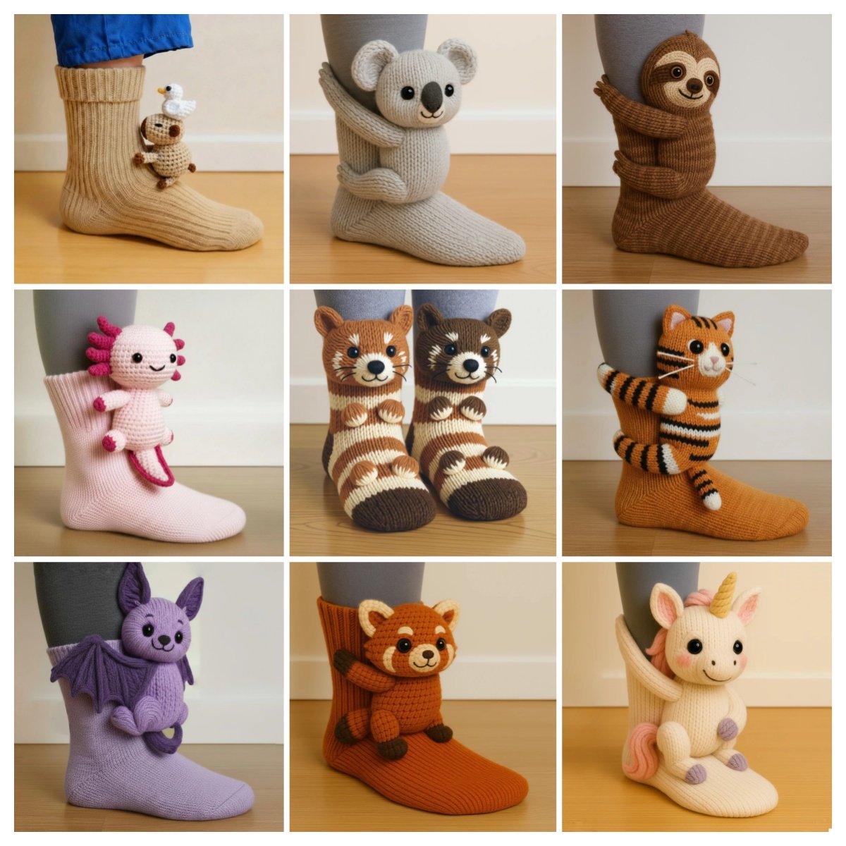 🎅Limited Sale 53% Off 🎄3D Knit Animal Socks