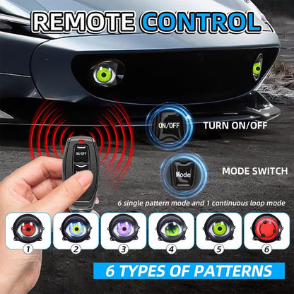 Demon Eye RGB Headlight Kit – Animated Iris Car Lighting Upgrade