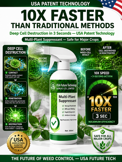 Fast-Acting Weed & Bamboo Removal Spray, 1 Application, 5 Years Weed-Free!