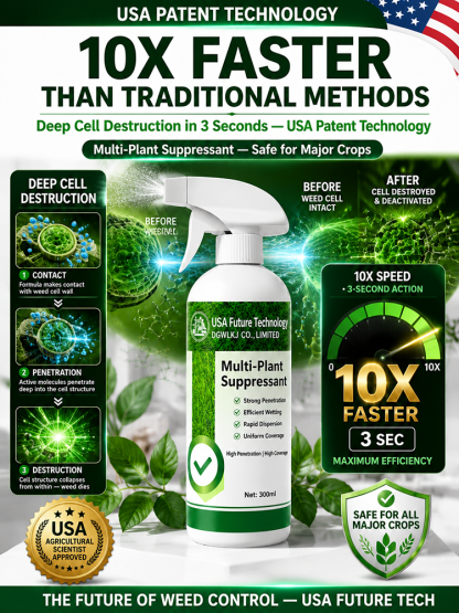 Fast-Acting Weed & Bamboo Removal Spray, 1 Application, 5 Years Weed-Free!