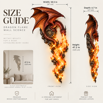 🔥Last Day 49% OFF -🐉 Dragonfire Guardian  Wall Sconce – A Legendary Flame Awakens On Your Wall 🔥