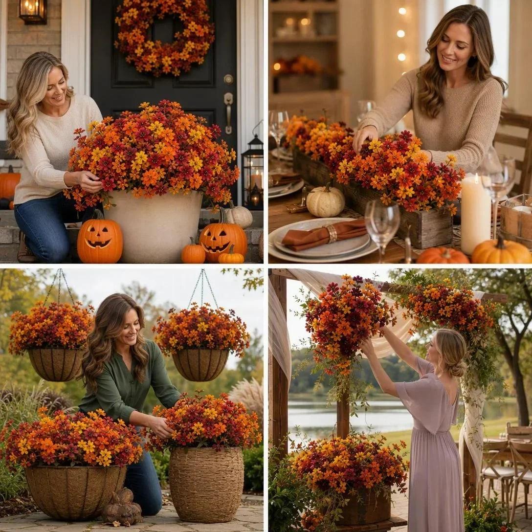 🎁  Last Day 50% OFF - Fall Artificial Flowers For Halloween &amp; Autumn Decor
