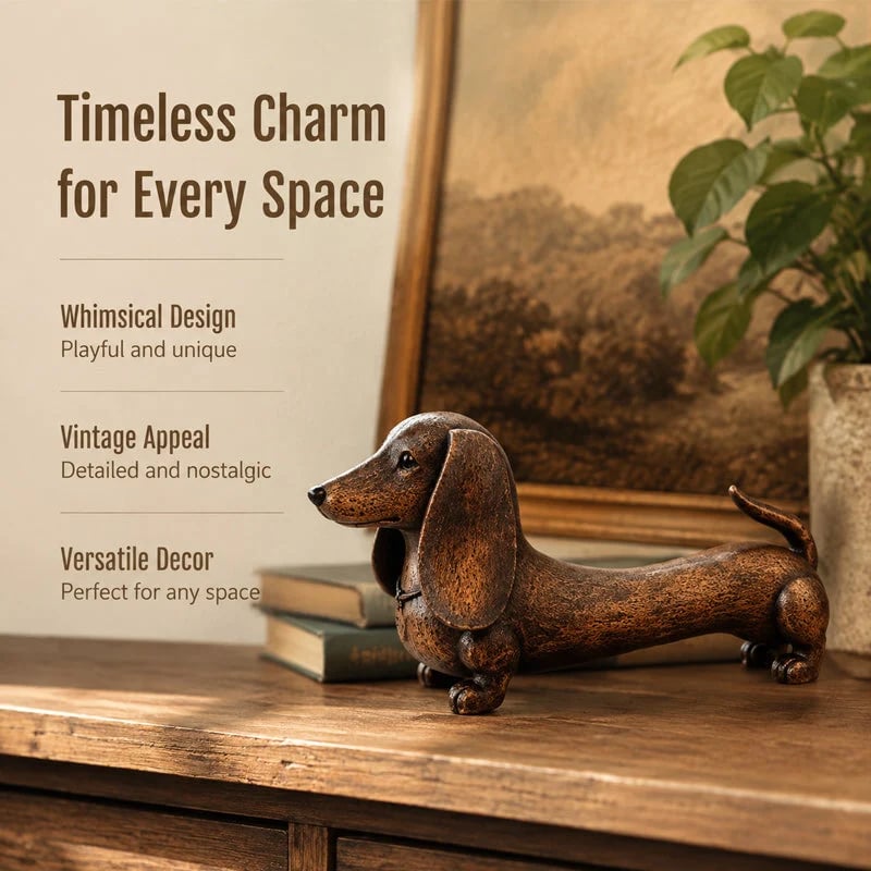 🐶✨Handcrafted Wooden Dachshund Figurine