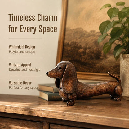 🐶✨Handcrafted Wooden Dachshund Figurine